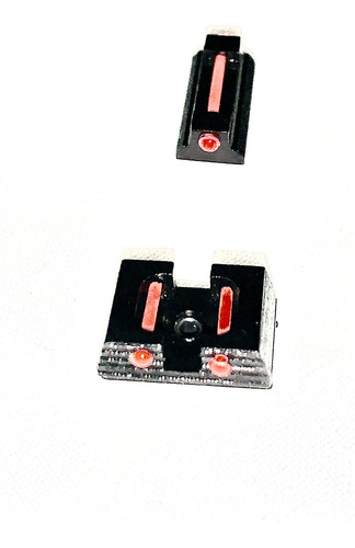 Alza Y Guion De Aluminio Con Fibra Óptica Para Glock