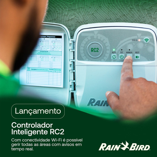 Controlador Wifi Rain Bird Rc2 Irrigação 8 Setores 230v Wifi