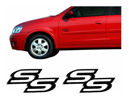 Emblema Adesivo Ss Para Corsa Astra Par Resinado Css02