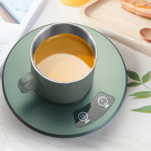 . 2 En 1 Café Té Bebidas Taza Calentador O Enfriador Verde