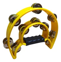 Comprar Panderetas Media Luna Doble 10 Chapas Amarillo California