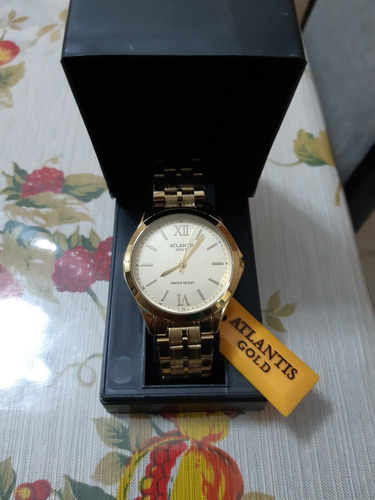 Relógio Feminino Original Atlantis Dourado - Promoção