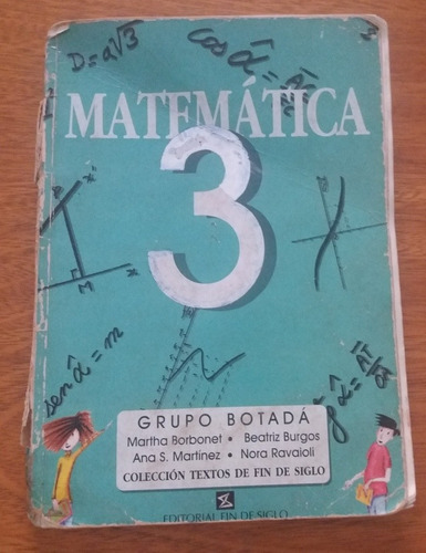 Libro Matematica De 3ro De Liceo. Botada.