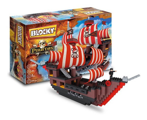 Bloques Blocky Barco Pirata 560 Piezas