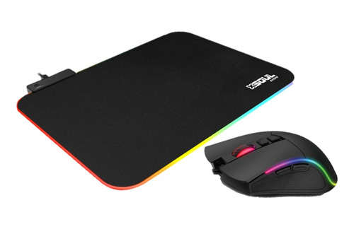 Combo Mouse + Pad Gamer 36 X 26cm 15 Efectos Luces Led Rgb