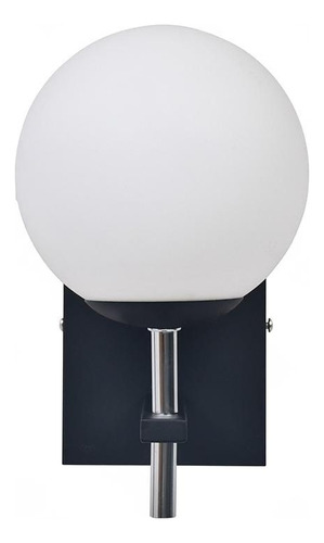 Aplique Fiore 1 Luz Pared - Ideal Dormitorio, Baño Y Living Estructura Negro Mate