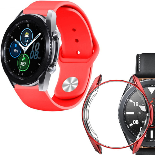 Correa Deportiva Lisa + Case + Mica Para Galaxy Watch 3 45mm