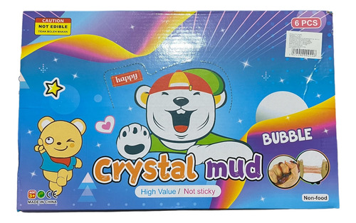 6 Bote Slime Juguete Moldeable Colores Moco Mayoreo