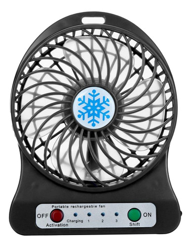 Mini Ventilador Recargable Usb 3 Velocidades 