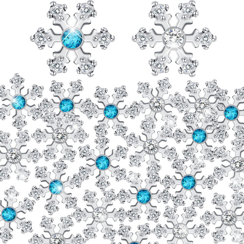 120 Boton Copo Nieve Cristal Navidad Diamante Imitacion Para