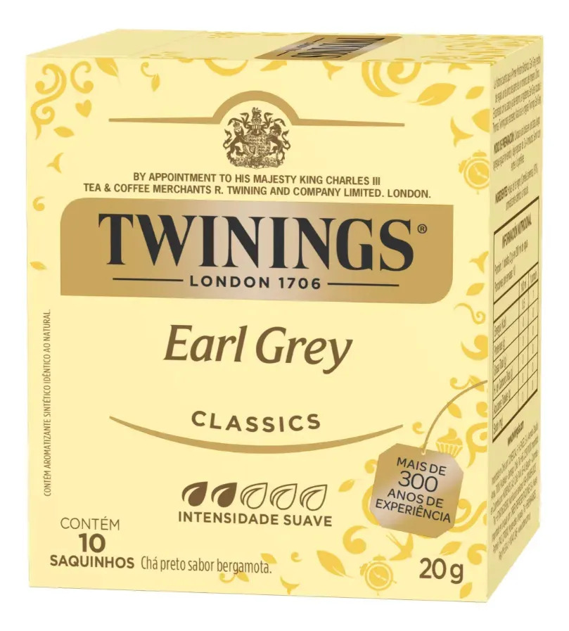 Chá Preto Twinings Earl Grey 20g Caixa Com 10 Sachês