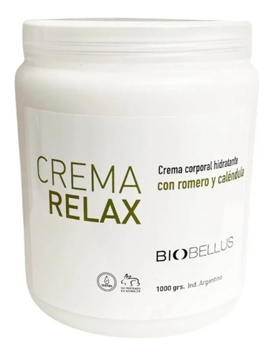 Crema Relax Corporal Romero Calendula X 1 Kilo Biobellus