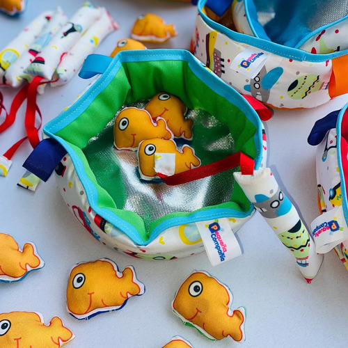 Pecera De Tela Con Pececitos Magnéticos Para Bebes