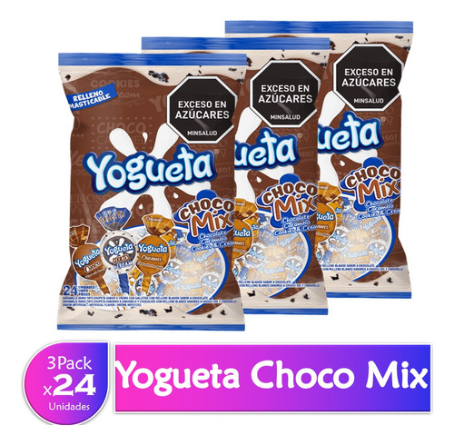 Chupeta Bon Bon Yogueta 3 Paquetes X 24 Uds