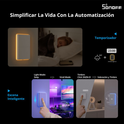 Interruptor Inteligente Táctil T5-1c-120 Con Luces De Colore