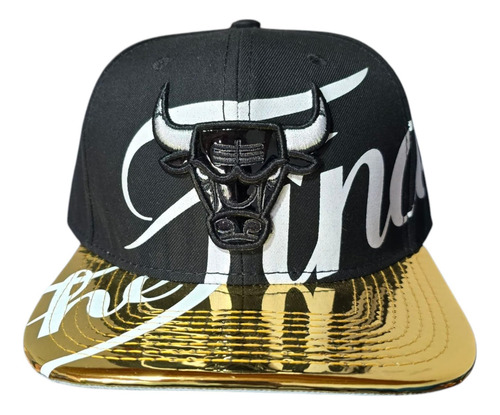 Gorra Chicago Bulls The Finals Negro ,dorado Y Blanco L Lisa