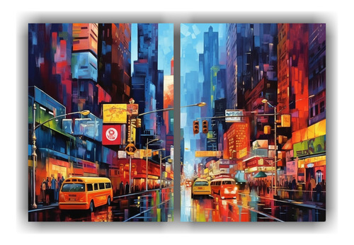 120x80cm Díptico Modernos Visión Beautiful New York Vibran