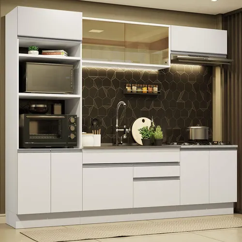 Cocina Integral Glamy 2.70m Blanco 10