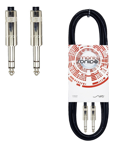 Cable Plug Trs A Plug Trs Neutrik Balanceado Estereo 1 Metro Ideal Monitores