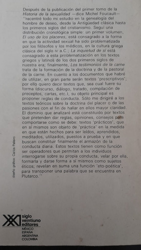 Historia De La Sexualidad 2 El Uso De Los Placeres -foucault (Usado)