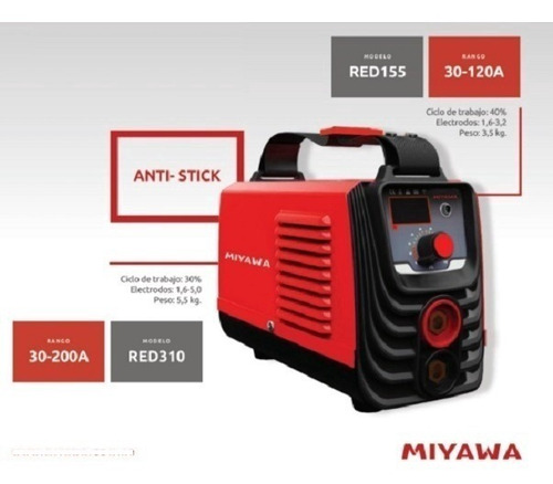 Soldadora Inverter Mma 120 Amper Electrodo Miyawa Red155
