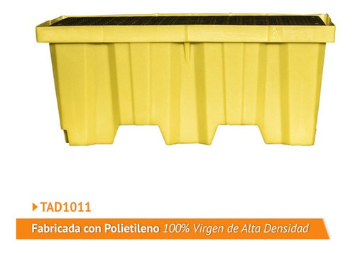 Tarima De Plástico Antiderrames Para 2 Tambos Tad1011sv