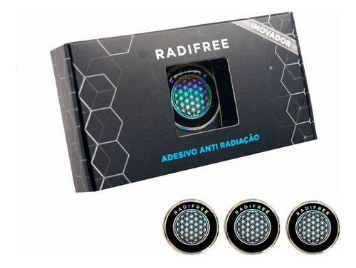 Kit 3 Adesivos Anti Radiação P/ Celular Radifree Therapy