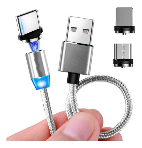 Cabo Micro-usb Magnético Essager Arredondado 1m 3a Original 