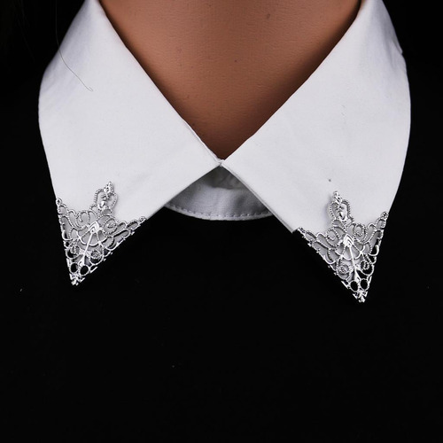 2 Los Hombres Triangular Pin De Cuello Pin Clip Punto Para