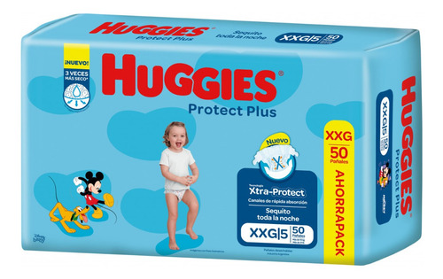 Pañales Huggies Protect Plus  XXGPañales Huggies Protect Plus XXG