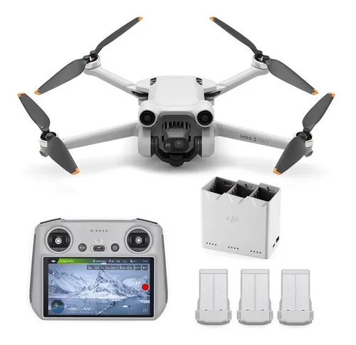 Mini drone DJI Mini 3 Pro RC Plus Fly More Combo con cámara 4K blanco  5.8GHz 3 baterías