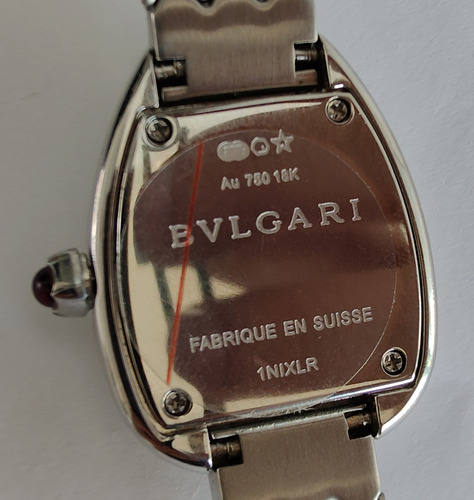 Reloj Bnlgr Mod. Serpentie Seduttorie Dama Correa Plata Bisel Con Piedras Caratula Verde (Usado)