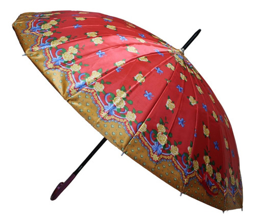 Paraguas Plegable 16 Varillas 79cm Colores Automático