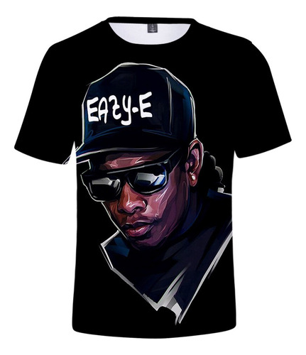 Playera De Manga Corta Estampada Eazy-e De Gangsta Rapper