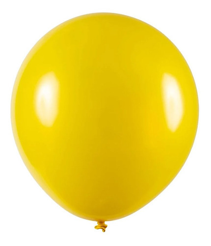 Balão De Festa Redondo - Amarelo - 9 23cm - 50 Unidades