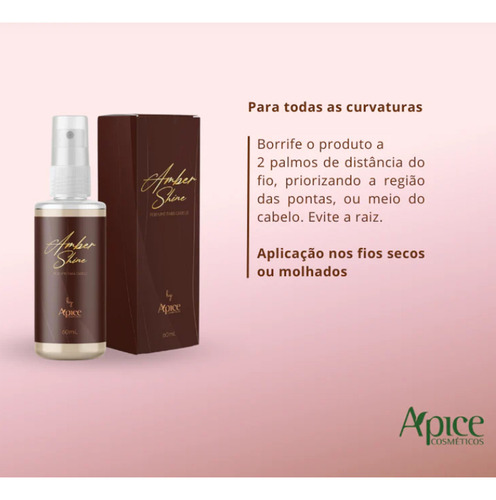 Perfume Capilar Amber Shine Apice 60ml