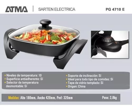 Sarten Electrica Atma Pg4710 Parrilla Horno Olla