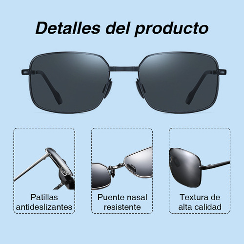 Lentes De Sol Polarizadas Plegables Uv400 Color Negro Lentes Sol Hombre Lentes Antireflejantes Lentes Polarizados