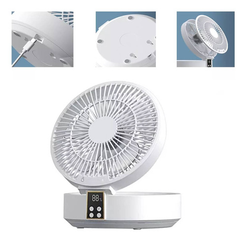 Ventilador De Aire Circulante Inalámbrico Con Control Remoto