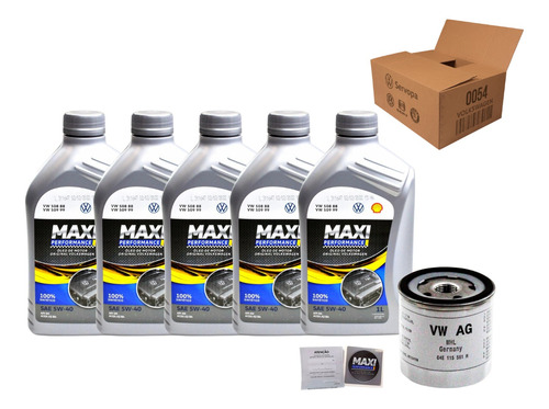 Kit Revisão 5w40 508 Maxi Performance 5l Etiqueta Filtro Vw