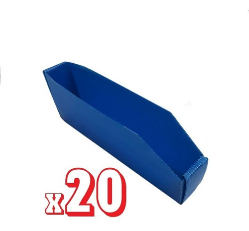 Caja Plastica Corrugado Organizador Exhibidor Gaveta (30x5x11) Pack X 20 Me