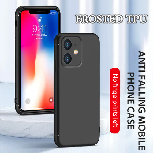 ~ Funda De Teléfono Oppo Realme 7i Negra Empolvada Para