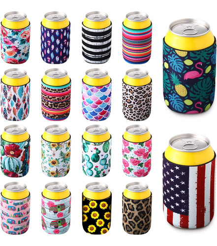 18 Piezas De Fundas Latas De Neopreno - Fundas Reutiliz...