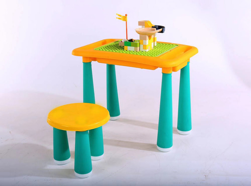 Mesa Didactica Con Juego De Bloques Para Niños Incluye Silla