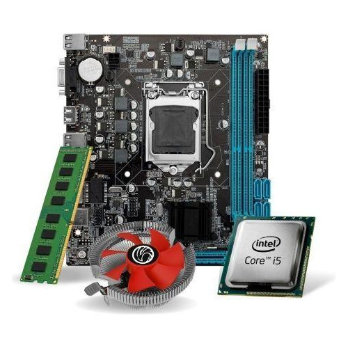 Kit Intel I5 8500+ Placa Mãe+ Mem. 16gb Ddr4+cooler