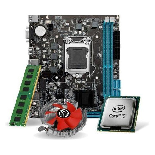 Kit Intel I5 8500 +placa Mãe+ Mem. 8 Gb Ddr4 +ssd 480 Preto