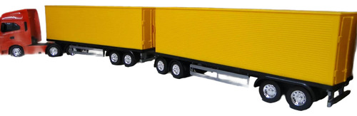 Caminhao Brinquedo Rodotrem Bau Iveco S Way Dolly Bitrem Da Imagem