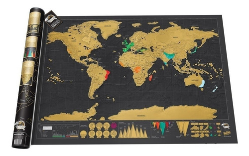 Mapa Raspadita Mapamundi Para Raspar Deluxe 59x83