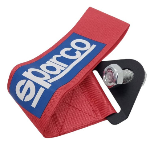 Cinta Correa Gancho Remolque Arrastre Tow Strap Rojo Sparco