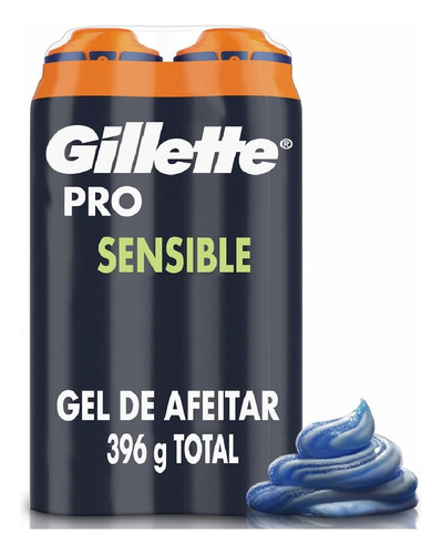 2 Gel De Afeitar Gillette Pro Antes Proglide 198g Sensitive